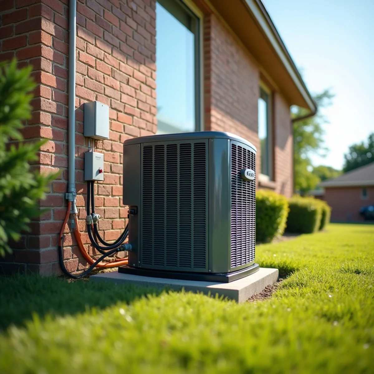 Central air conditioner at an Oklahoma City home