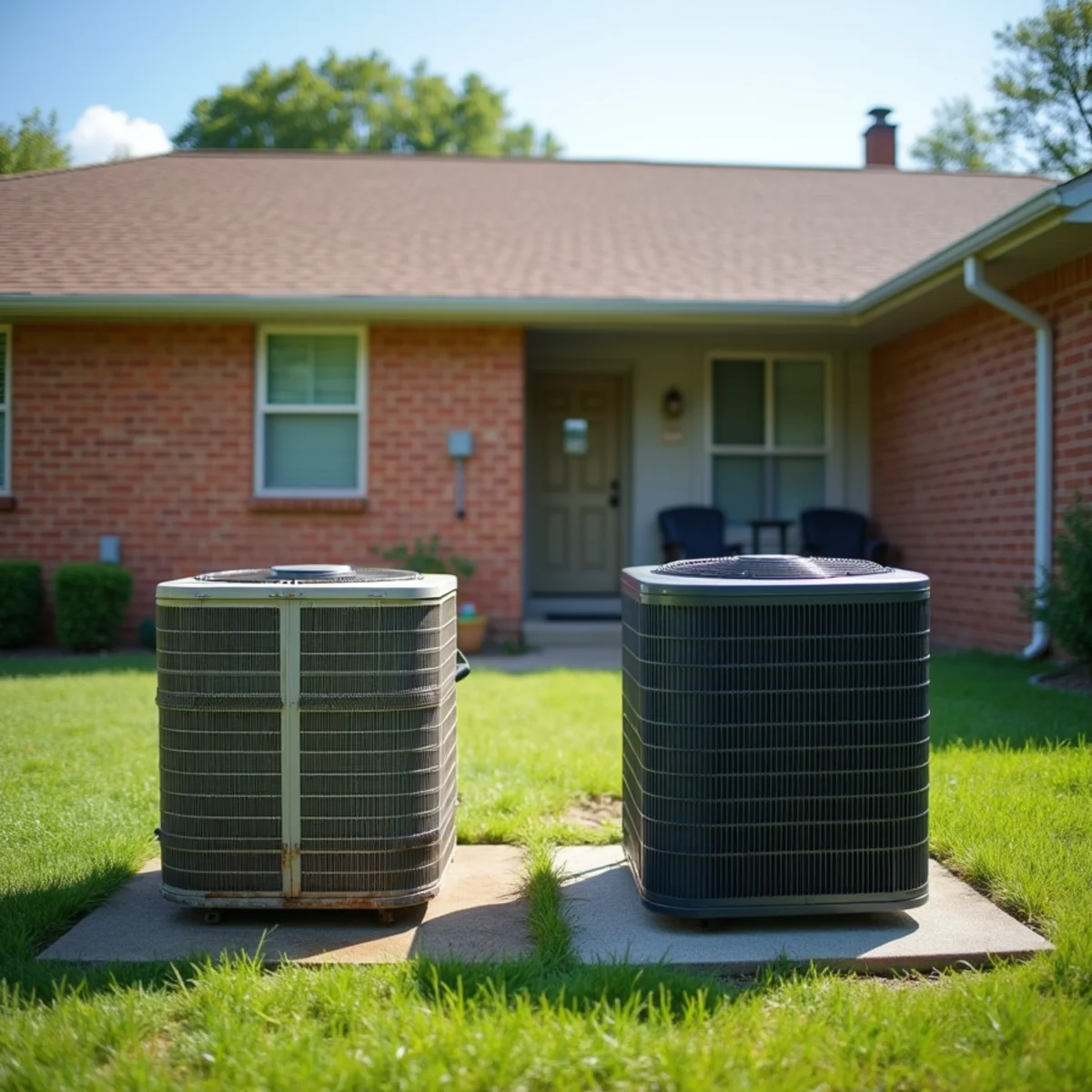 Older and newer HVAC systems compared for repair or replacement planning